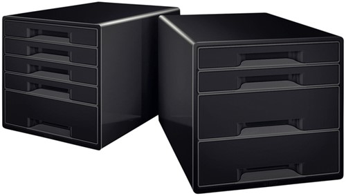 Ladenblok Leitz WOW CUBE A4 maxi 4 laden zwart-2
