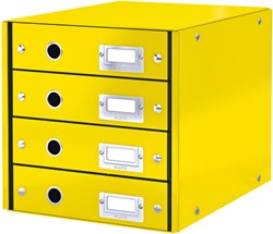 Ladenbox Leitz WOW Click & Store 4 laden geel