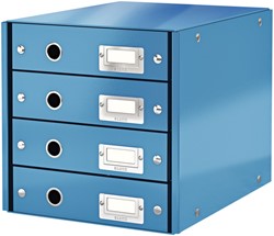 Ladenbox Leitz WOW Click & Store 4 laden blauw