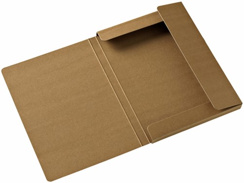 Elastobox Kraft Line A4 3 kleppen bruin-3