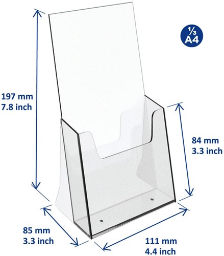 Folderhouder Europel 1/3 A4 transparant-1