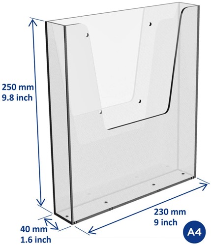 Folderhouder Europel wand A4 transparant-1
