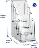 Folderhouder Europel 4 vaks 1/3 A4 transparant-1