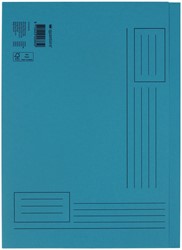 Vouwmap Quantore A4 ongelijke zijde 250gr blauw
