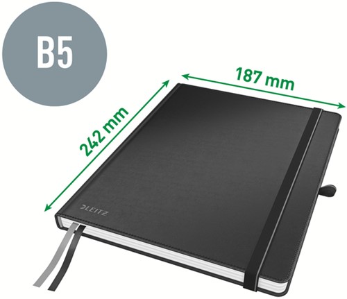Notitieboek Leitz Complete 187x242mm lijn 160 pagina's 100gr zwart-2