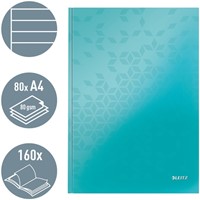Notitieboek Leitz WOW A4 160 pagina's 90gr lijn ijsblauw-1