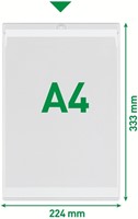Insteekmap U-model Leitz Premium met ophangoog 0.20mm PVC A4 transparant 50 stuks-2