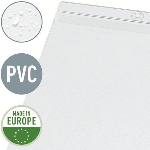 Insteekmap U-model Leitz Premium met ophangoog 0.20mm PVC A4 transparant 50 stuks-2