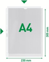Showtas Leitz Premium met uitsnede copy safe 0.13mm PP A4 transparant 100 stuks-2
