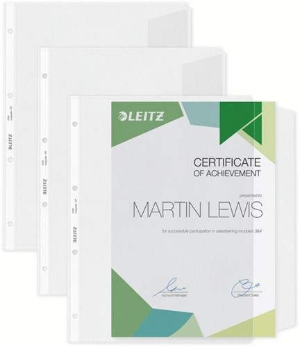 Showtas Leitz Premium met klep copy safe 0.13mm PP A4 transparant 50 stuks-3