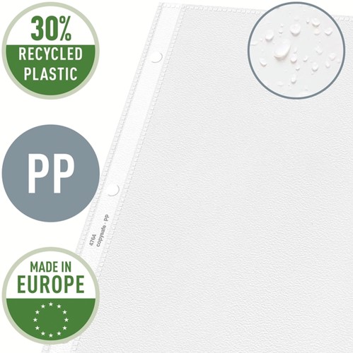 Showtas Leitz Premium met klep copy safe 0.13mm PP A4 transparant 50 stuks-1