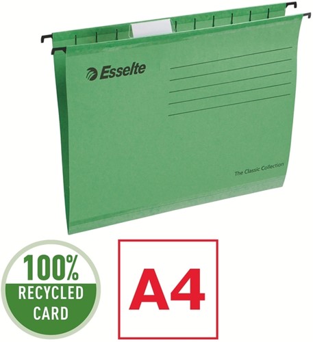 Hangmap Esselte Classic A4 V-bodem 345x240mm groen-2