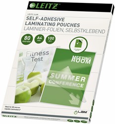 Lamineerhoes Leitz iLAM A4 zelfklevend 2x80micron EVA 100stuks