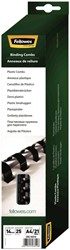 Bindrug Fellowes 14mm 21rings A4 wit 25stuks