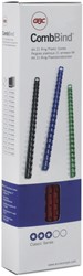 Bindrug GBC 10mm 21rings A4 rood 100 stuks