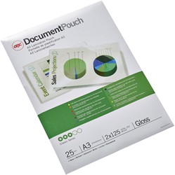 Lamineerhoes GBC A3 2x125micron document 25 stuks
