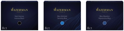 Inktpatroon Waterman nr 23 lang blauw pak à 8 stuks-3