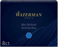 Inktpatroon Waterman nr 23 lang blauw pak à 8 stuks