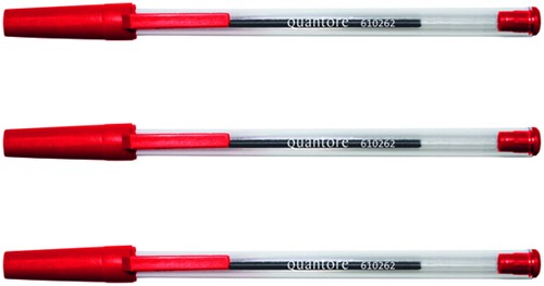 Balpen Quantore Stick rood medium