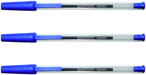 Balpen Quantore Stick blauw medium