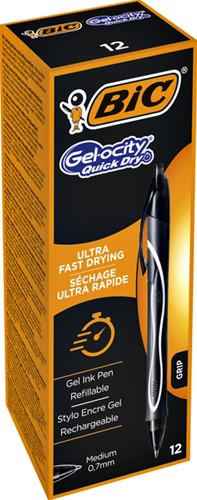 Gelschrijver Bic Gelocity quick dry medium zwart-3