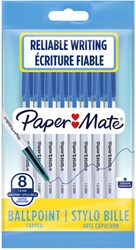 Balpen Paper Mate Entry line 045 1.0mm blauw zakje à 8 stuks