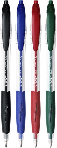 Balpen Bic Atlantis classic grip clic medium rood-2