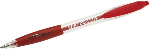 Balpen Bic Atlantis classic grip clic medium rood