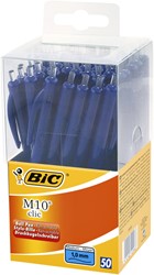 Balpen Bic M10 medium blauw in tubo verpakking