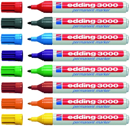 Viltstift edding 3000 rond 1.5-3mm blauw-3