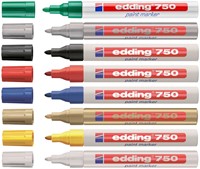 Viltstift edding 750 lakmarker rond 2-4mm zilver-2