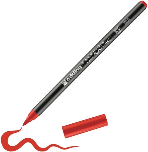 Brushpen edding 4200 porselein rood-1