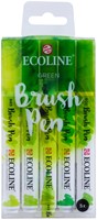 Brushpen Talens Ecoline set à 5 stuks groen-3