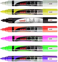 Krijtstift Uni-ball chalk rond 1.8-2.5mm fluor geel-2