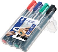 Viltstift Staedtler Lumocolor 350 permanent schuin set à 4 stuks assorti-3