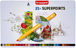 Viltstift Bruynzeel Expression super points blik à 25 stuks assorti