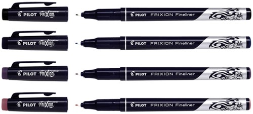 Fineliner Pilot friXion fijn assorti etui à 8 stuks-2