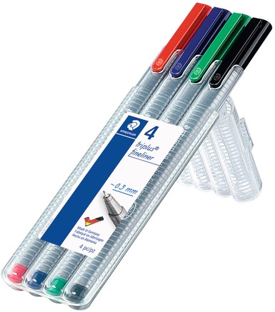 Fineliner Staedtler Triplus 334 assorti 0.3mm 4 stuks-2