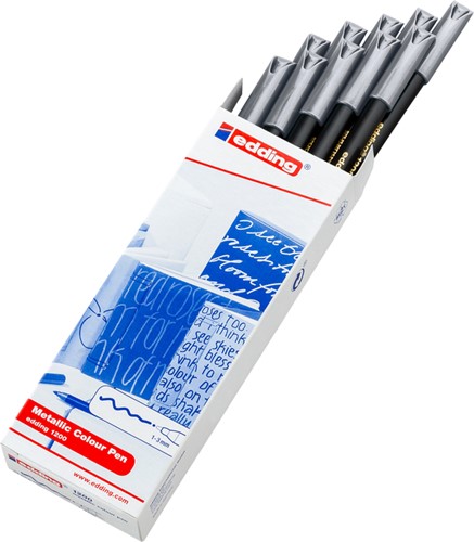 Fineliner edding 1200 054 fijn metallic zilver-3