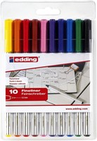 Fineliner Edding 89/10 fijn assorti blister à 10 stuks