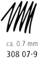 Fineliner Staedtler Pigment 308 zwart 0.7mm-4