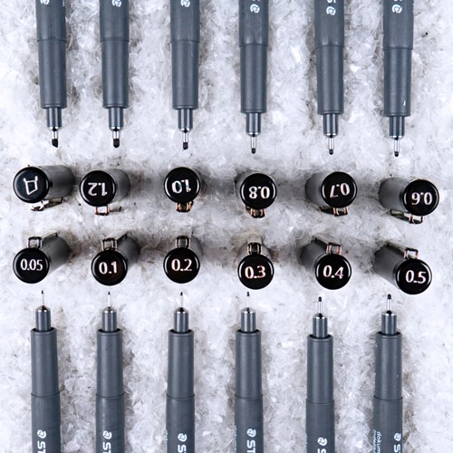 Fineliner Staedtler Pigment 308 zwart 0.05mm-3