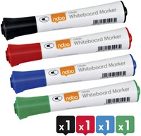 Whiteboardmarker Nobo Glide rond assorti 3mm 4st-1