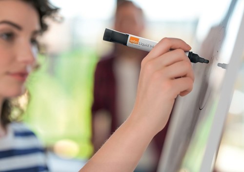 Whiteboardmarker Nobo Liquid ink rond assorti 3mm 4st-3