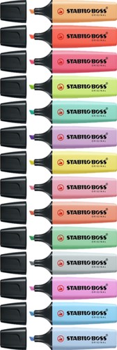 Markeerstift STABILO BOSS Original 70/15 pastel assorti deskset à 15 stuks-1