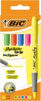 Markeerstift Bic grip assorti etui à 5 stuks