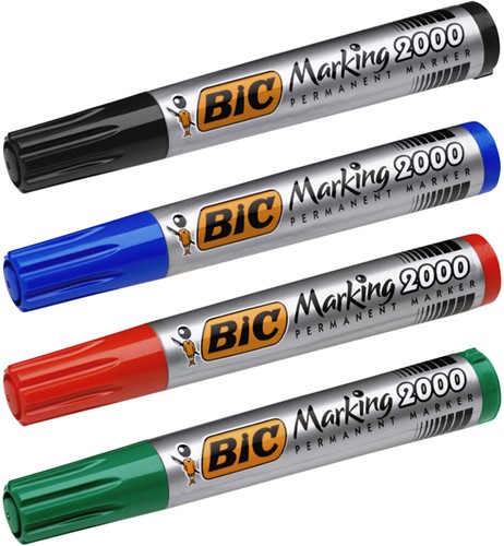 Viltstift Bic 2000 ecolutions rond large zwart-4