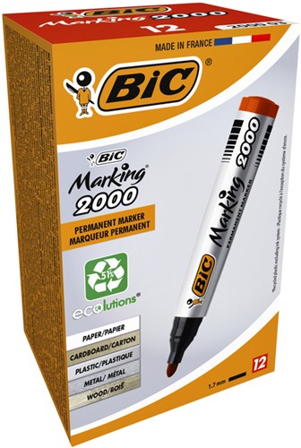 Viltstift Bic 2000 ecolutions rond large rood-3