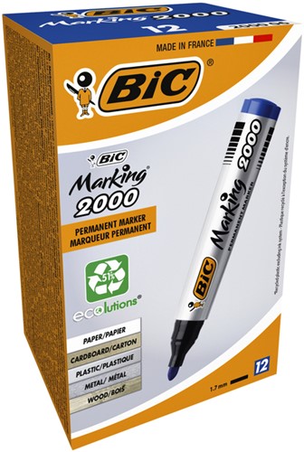 Viltstift Bic 2000 ecolutions rond large blauw-3