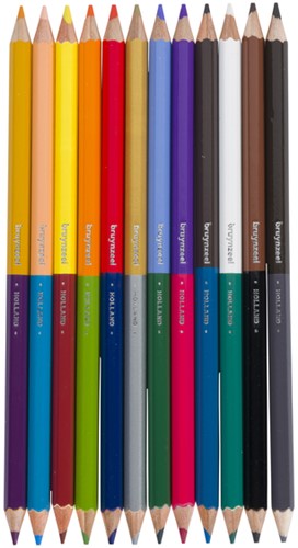 Kleurpotlood Bruynzeel Kids Twin Point blister à 12 stuks assorti-2